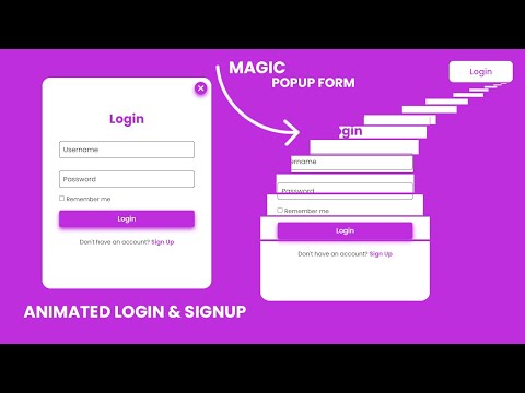 Animated Login and Signup Form in HTML CSS & Javascript | Popup Login and Registration Form