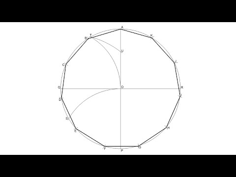 How to draw a regular Hendecagon inscribed in a circle (11-sided polygon)