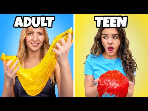 ADULTS VS TEENS SLIME CHALLENGE!!!