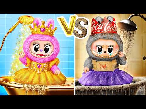 Бедная VS Богатая ЛАБУБУ Принцесса! Поделки для кукол