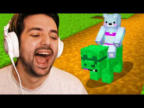 We played you laugh you lose in minecraft...