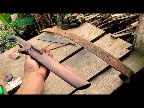 Cara mudah membuat golok KOPAK RAWING dari per daun