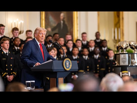 President Trump Participates in a Commander-in-Chief Trophy Presentation to the Navy Midshipmen