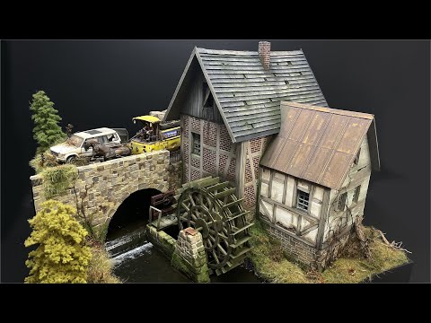Unbelievable! This 1:35 Old Watermill Diorama Looks Totally Real!