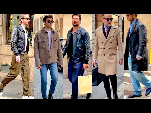 2025 Spring Outfits for Men 🇮🇹Real Italian Men on Street Style & Luxury Milan Shopping #mensfashion