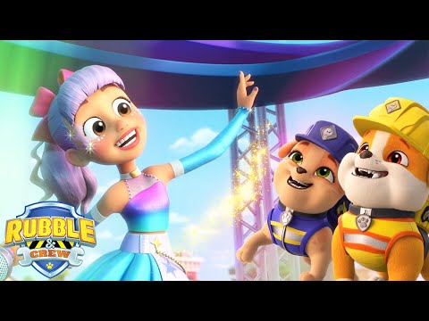 The Crew Builds a Rooftop Stage | Rubble and Crew | Cartoons for Kids