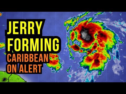 Jerry Forming as it Approaches the Caribbean...