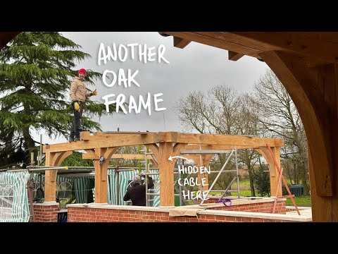 Oak Framed Gazebo Made and Installed (Really Heavy)