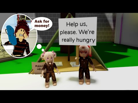 Two Poor Sisters Forced to Beg | Ruby Roblox TV