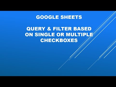 GOOGLE SHEETS - QUERY FUNCTION TO FILTER DATA BASED ON SINGLE OR MULTIPLE SELECTIONS IN CHECKBOXES.