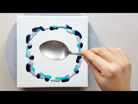 (1010) Painting flowers with a spoon | Ideas for Painting a New Style Background | Designer Gemma77