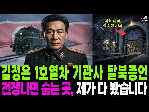북한 지하 벙커, 잠수함 기지까지... 김정은 도피 루트를 운전했던 1호열차 기관사의 탈북 실화 | 대동강 편지