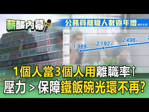 鐵飯碗變壓力鍋「壓垮公務員」？ 缺工潮延燒公職圈「1個人當3個人用」吸引不了年輕人？【薪酸內幕】
