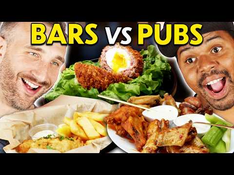 Americans & Brits Rate Each Other’s Bar Foods!