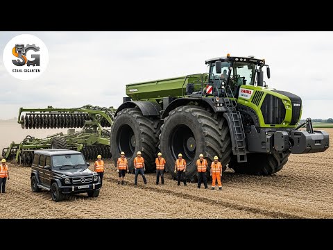 Wie der Claas Xerion 5000 gigantische Flächen mit 530 PS meistert | 85 GIGANTISCHE LANDMASCHINEN