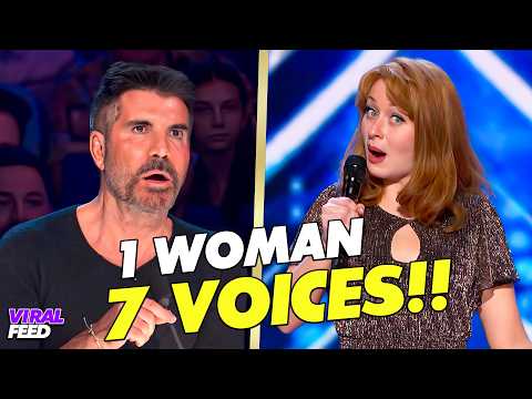 1 Woman Sings in 7 DIFFERENT Voices on AGT! (Celine Dion, Ariana Grande, Stevie Nicks & MORE!)