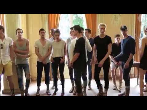 Sean O'Pry & Lucky Blue Smith at backstage Balmain Spring/Summer 2015 - 2016