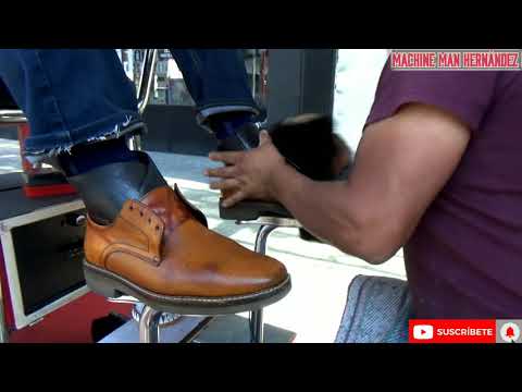ASMR shoes color honey restoring process