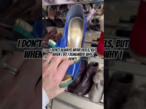 Club shoes and comfort? not really 😂 #heels #club #thrifting #goodwill
