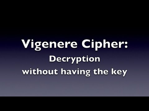 Vigenere Cipher - Decryption (Unknown Key)