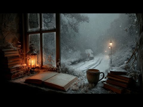🕯 “Letters Beneath the Snow — A Winter Window of Thought and Silence” | Dark Academia Ambience