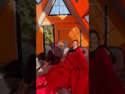 BUNGALOV ÇADIRLA KAMP SABAHI