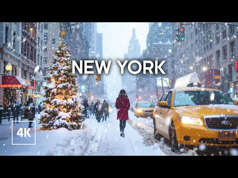 Christmas Snow Walks in NEW YORK - Snowy Walking Tours