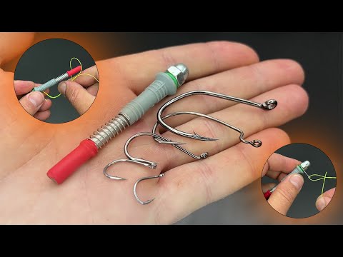 Look at the magical tool this fisherman uses to tie knots.