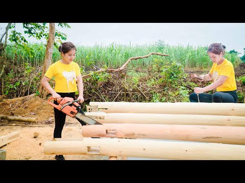Project For New House, How to Assemble and Build a Wooden Cabin Frame by Yourself | Free bushcraft
