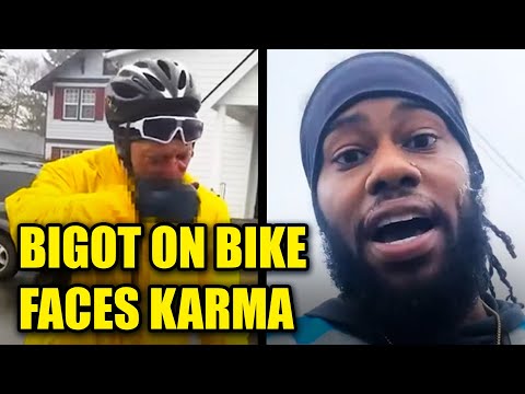 WATCH: Racist Cyclist SPITS on Black Delivery Driver, Catches Hands