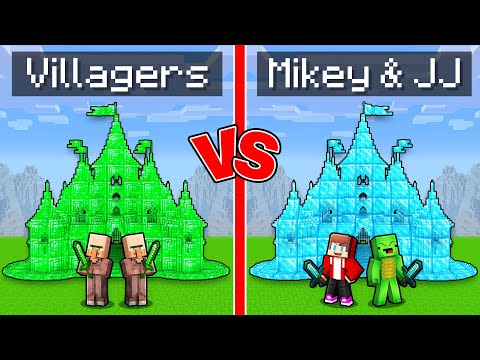 Villagers EMERALD vs JJ & Mikey DIAMOND Kingdom in Minecraft (Maizen)