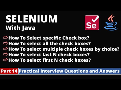 Part14-Selenium with Java Tutorial | Practical Interview Questions and Answers | Handle Check box
