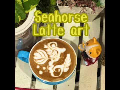 Seahorse latte art 23rd Dec