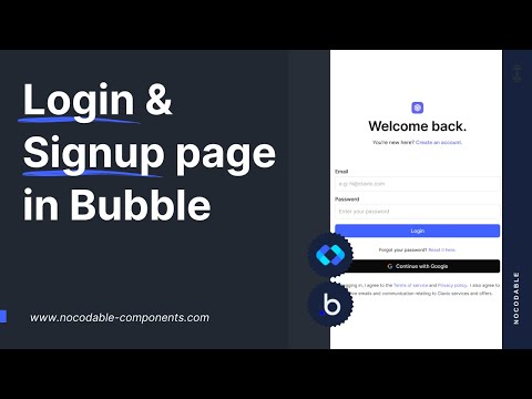 Build a Responsive Signup & Login page in Bubble.io｜Bubble.io tutorials