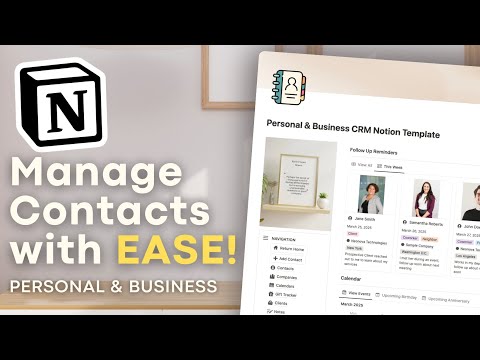 Manage your Contacts with EASE! | CRM Notion Template Tour & Tutorial