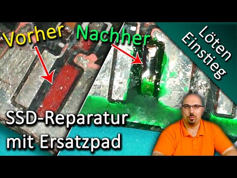 Fehlendes Lötpad ersetzen - SSD Reparatur eines Zuschauers