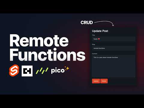 Full Stack SvelteKit CRUD App Using Remote Functions Tutorial
