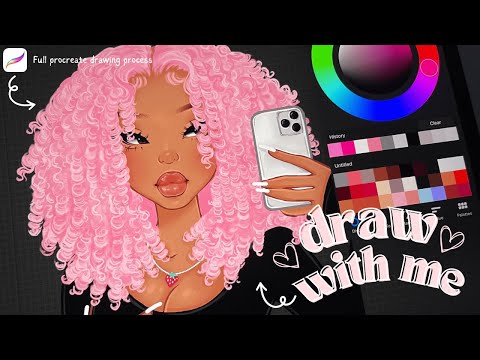 draw with me | my full procreate drawing process on ipad pro ♡🍓