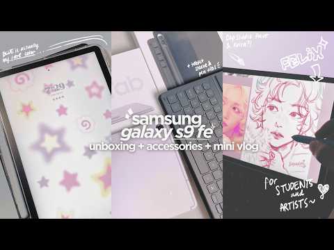 samsung galaxy S9 FE unboxing + accessories + mini vlog [student/artist]