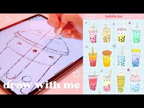 ✸ draw with me! ✏️ how I use procreate to draw stickers + my favourite brushes 🖋