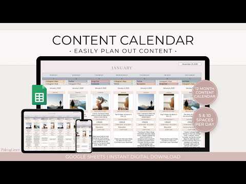 Social Media Content Calendar for Google Sheets - Video Tutorial