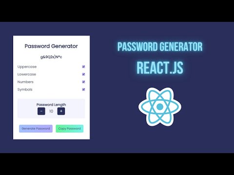 Password Generator Application - Beginner React JS Project (2022)