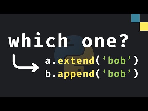 "append" VS "extend" in Python