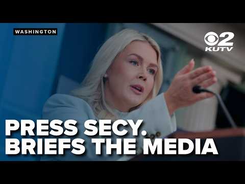 White House Press Secretary Karoline Leavitt briefs the media