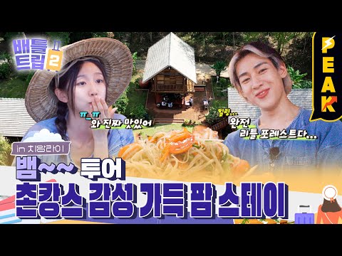 [#피크타임] 뱀뱀 & 예인의 촌캉스 감성🌴 태국 팜 스테이 도전! | #배틀트립2 | KBS 230626 방송