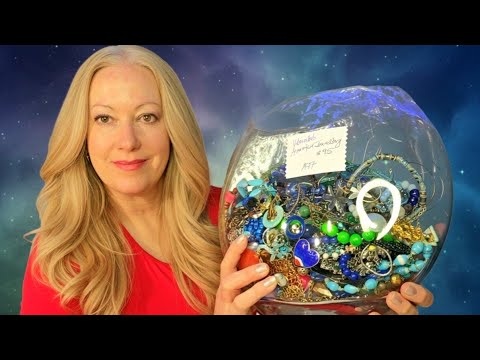 I Spent $95 on THIS Old Mystery Jewelry Jar Unboxing INSANE HAUL Antiques Gold Silver Bob Ross ASMR