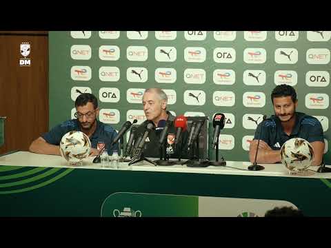 مارسيل كولر ومحمد الشناوي يتحدثان خلال المؤتمر الصحفي قبل مباراة السوبر الأفريقي 🦅