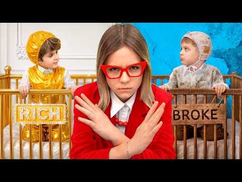Rich vs Poor Babysitter Challenge for Kids