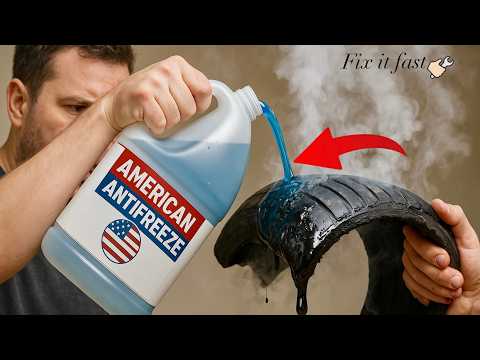 Better than SILICONE! MIX antifreeze and an old car tire Liquid rubber waterproofing forever!