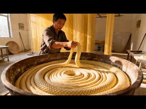 China's 600-Year-Old DRAGON BEARD PHOENIX TAIL Royal Food｜皇帝的挂面制作｜中国美食